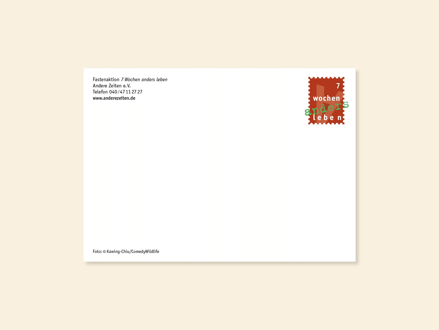 Postkarte Fastenaktion 2024