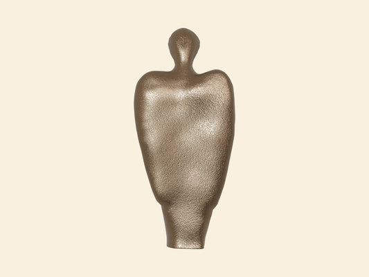 Bronzeengel mit Begleitkarte