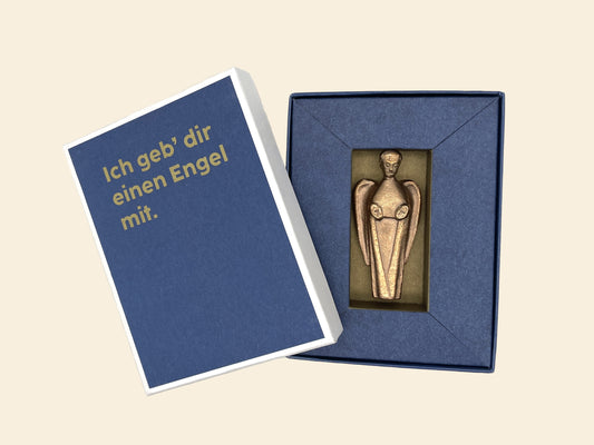 Bronzeengel im Geschenkkarton inkl. Begleitkarte